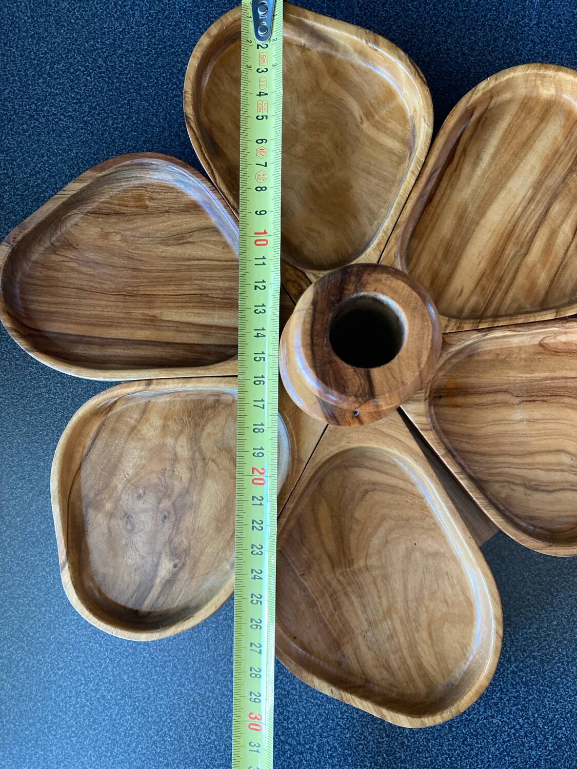 Olive wood appetizer dish