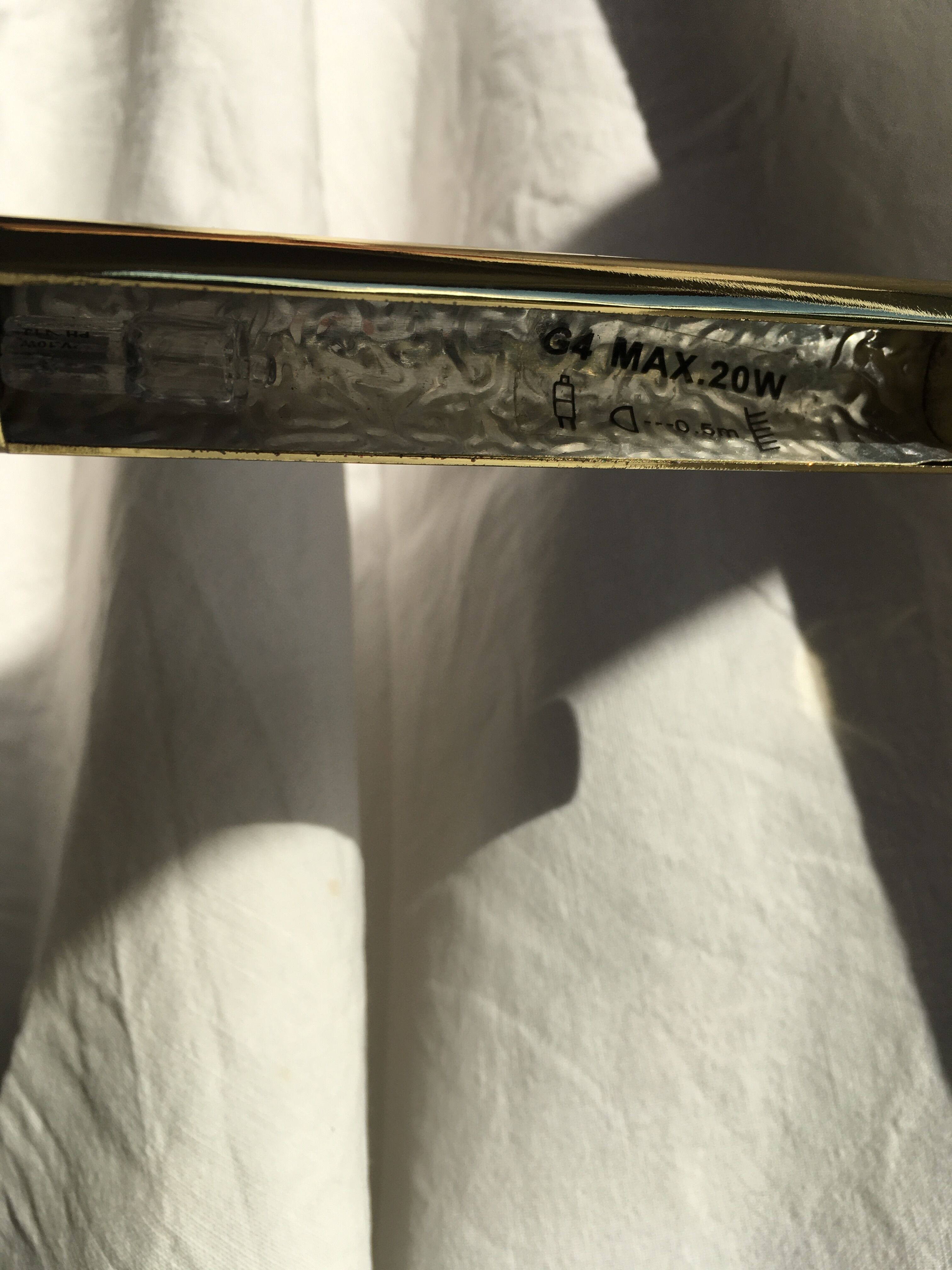 Piano or desk lamp in gilded brass