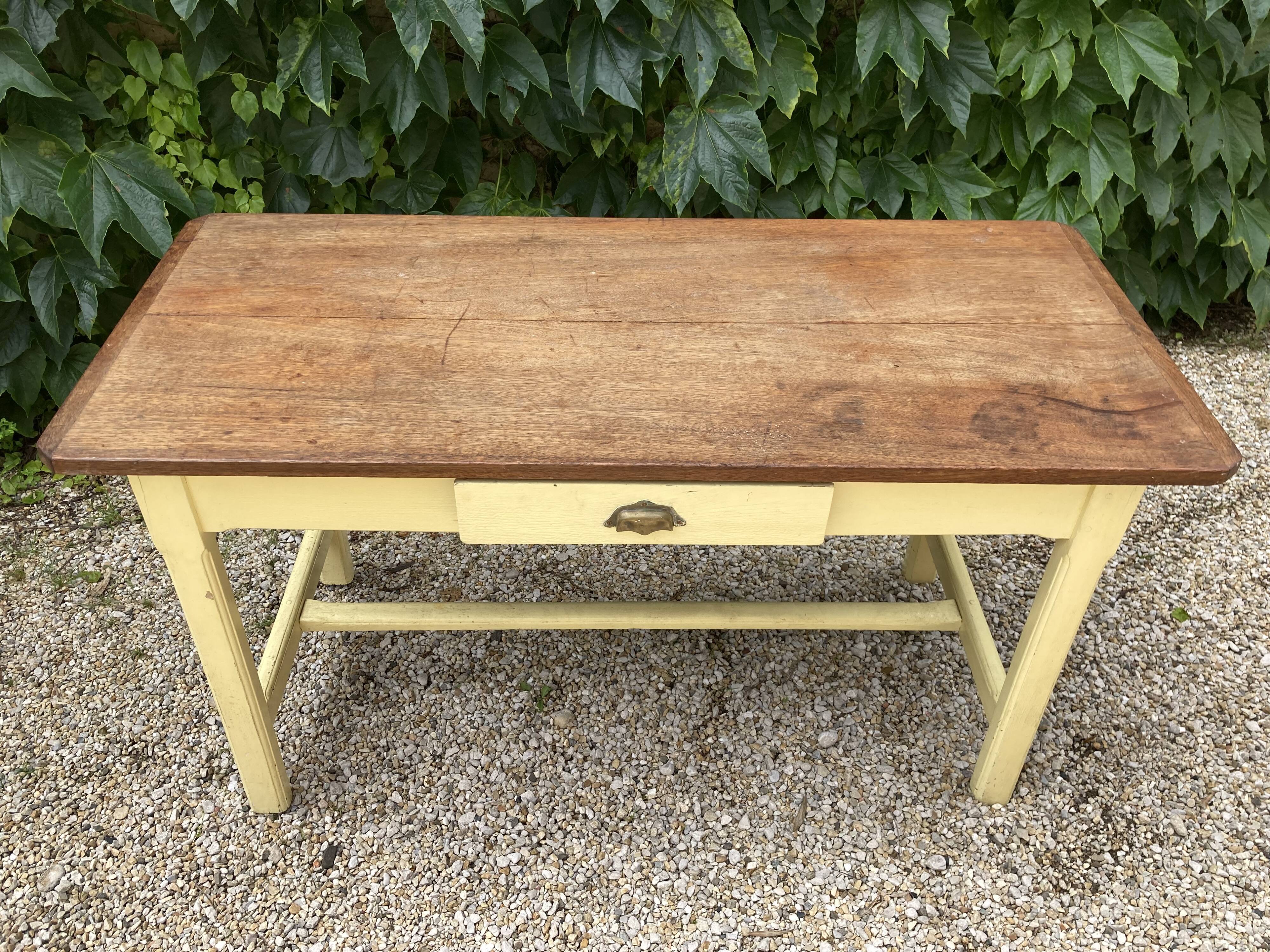 Farm table with drawer