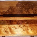Set of 4 Gallé nesting tables with dragonfly decoration