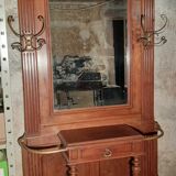 Walnut coat rack wardrobe