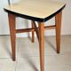 Tabouret en bois et Formica vintage