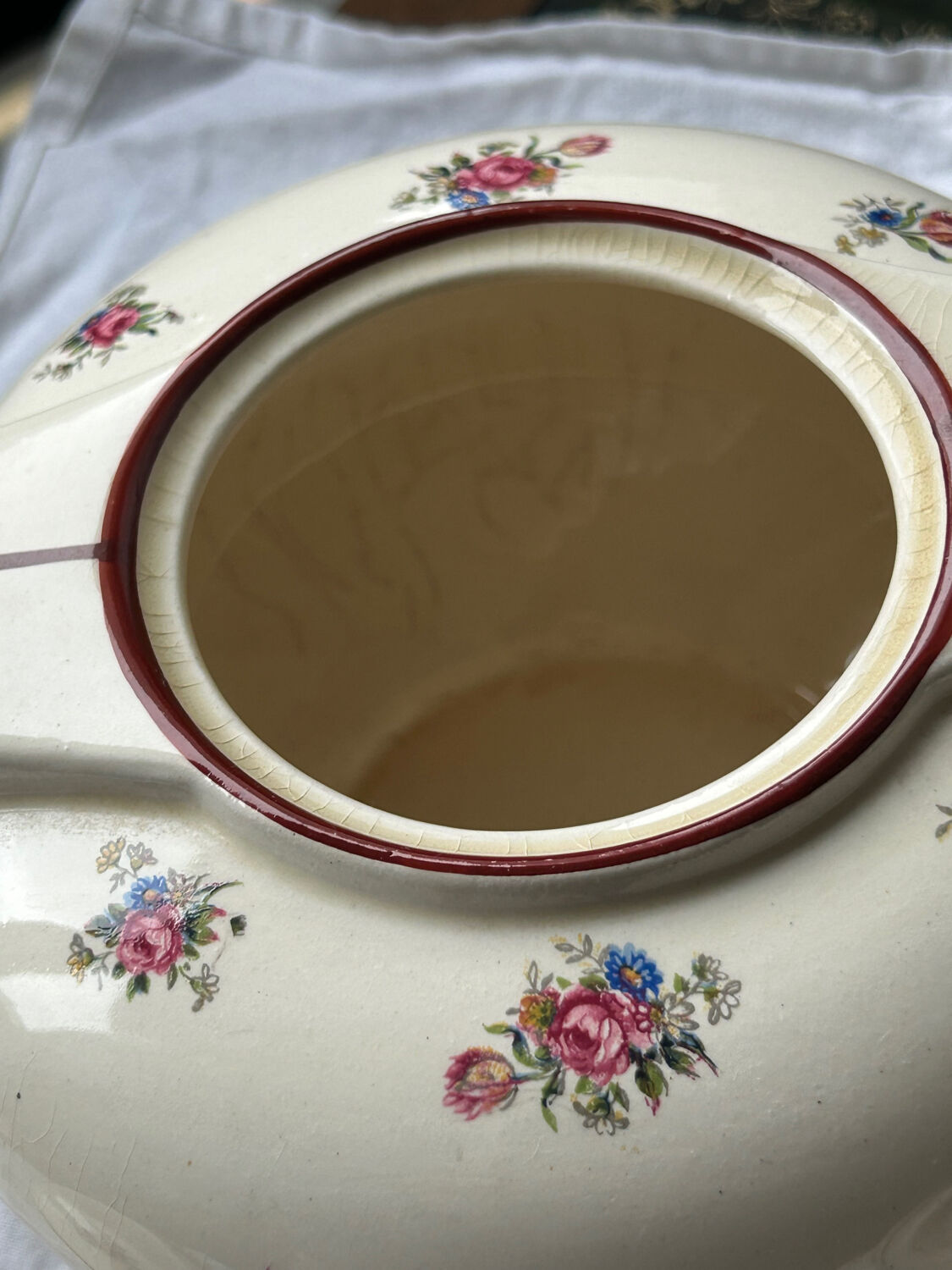 Duo Théière & Sucrier Salins France - Décor Floral Vintage - + 2 tasse