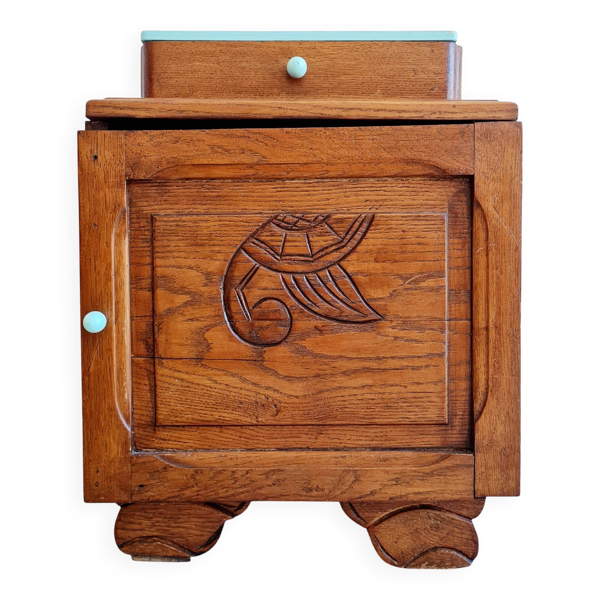 Chevet petit meuble caisson art déco bois
