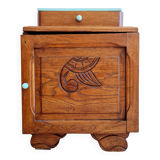 Small bedside table Art Deco wood