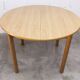 Danish ensemble transformable table 114 cm / 154 + 4 modernist chairs from the 1970s.