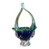 Murano: blown glass centerpiece basket