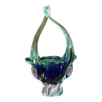 Murano: blown glass centerpiece basket