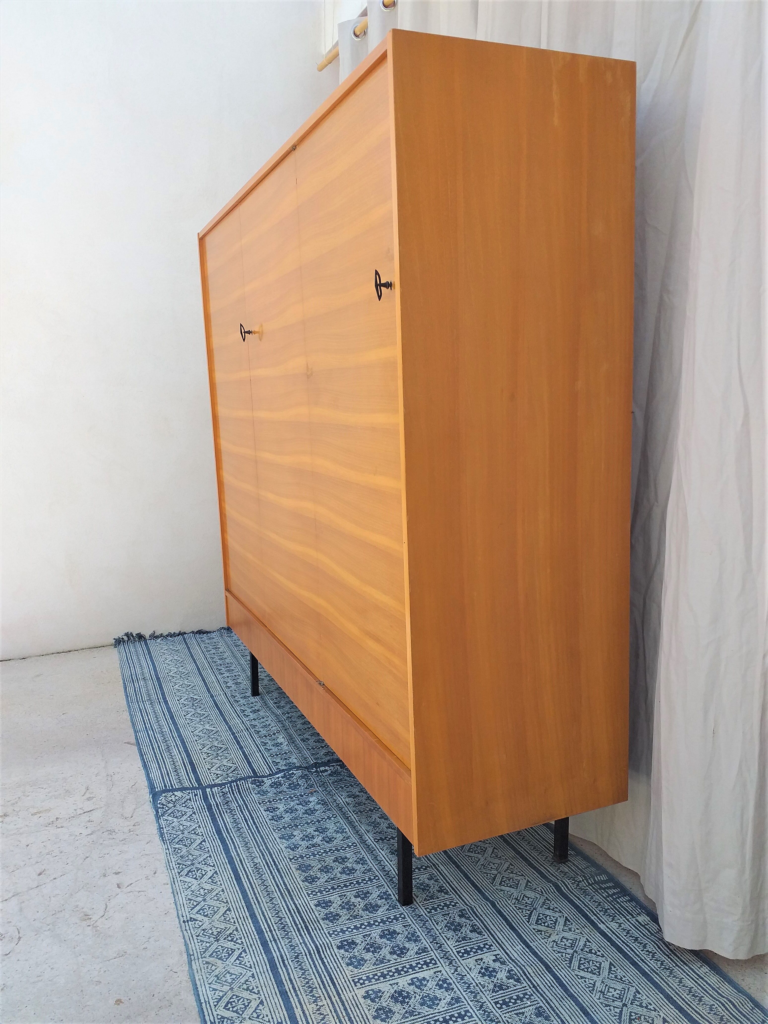 Modernist wardrobe G. Guermonprez vintage years 50