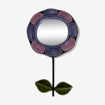 Mithe Espelt ceramic mirror, Anemone #2 model