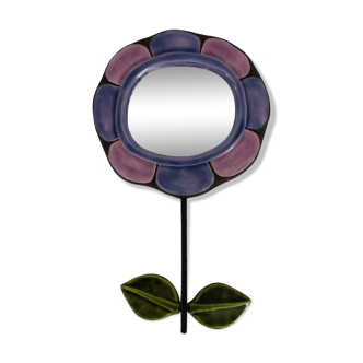 Mithe Espelt ceramic mirror, Anemone #2 model