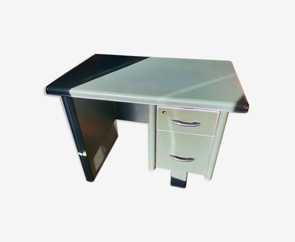50s green metal desk