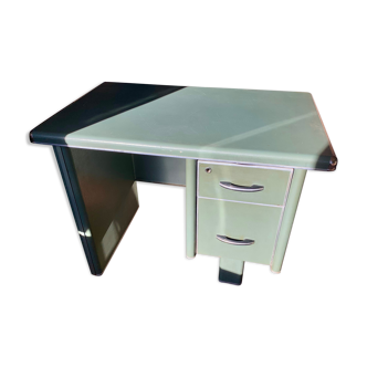 50s green metal desk