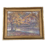 Weisser Charles Louis Auguste Large Oil on Canvas "La Celle in Creuse"