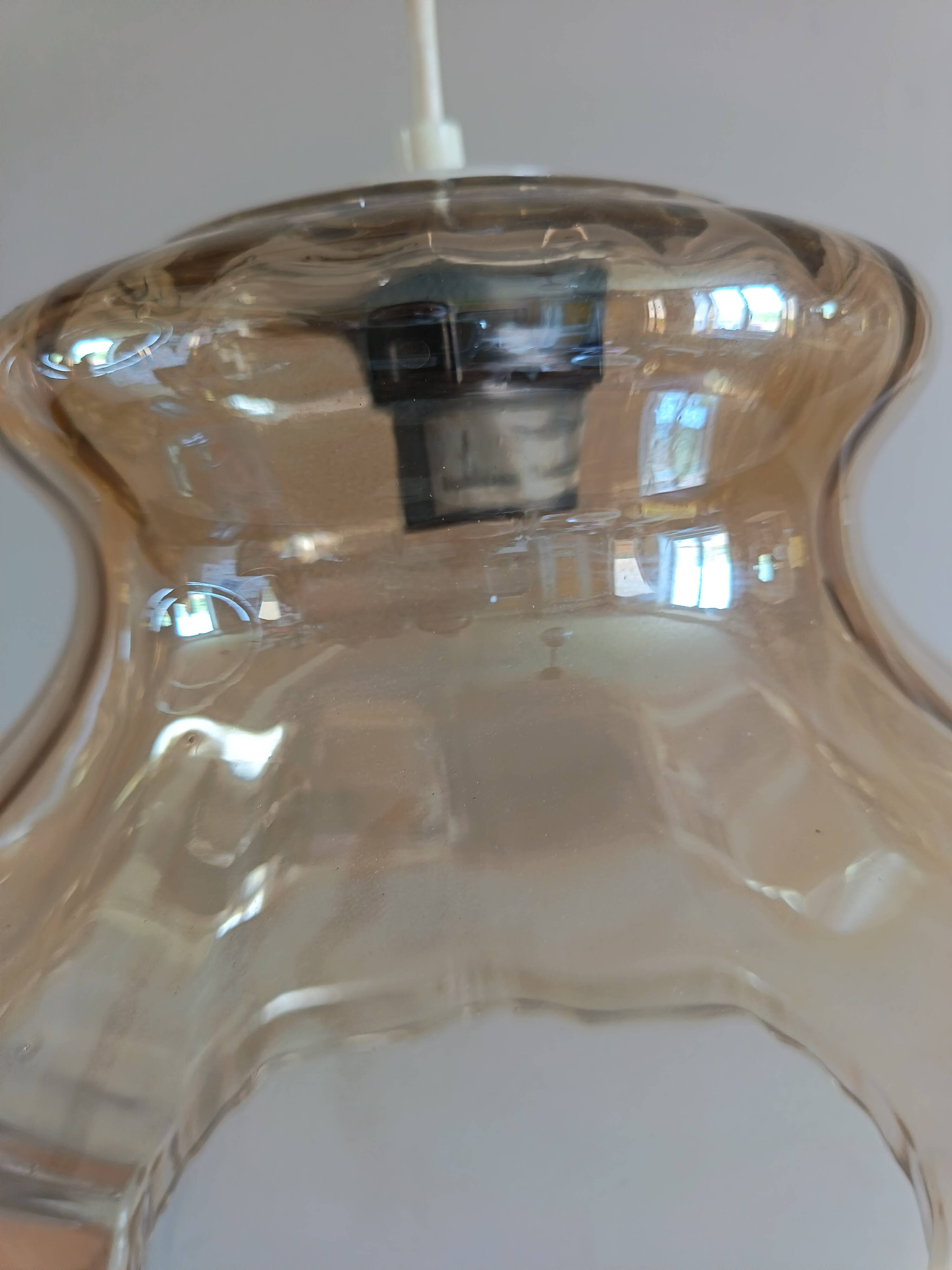 Suspension en verre années 70