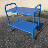 80s design perforated metal serving trolley table