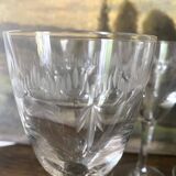 Stemmed glasses, engraved glass wine glasses