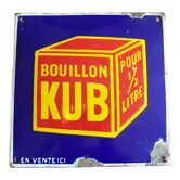 Plaque Kub en tôle émaillée