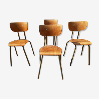 Set of 4 chairs Vintage Semal