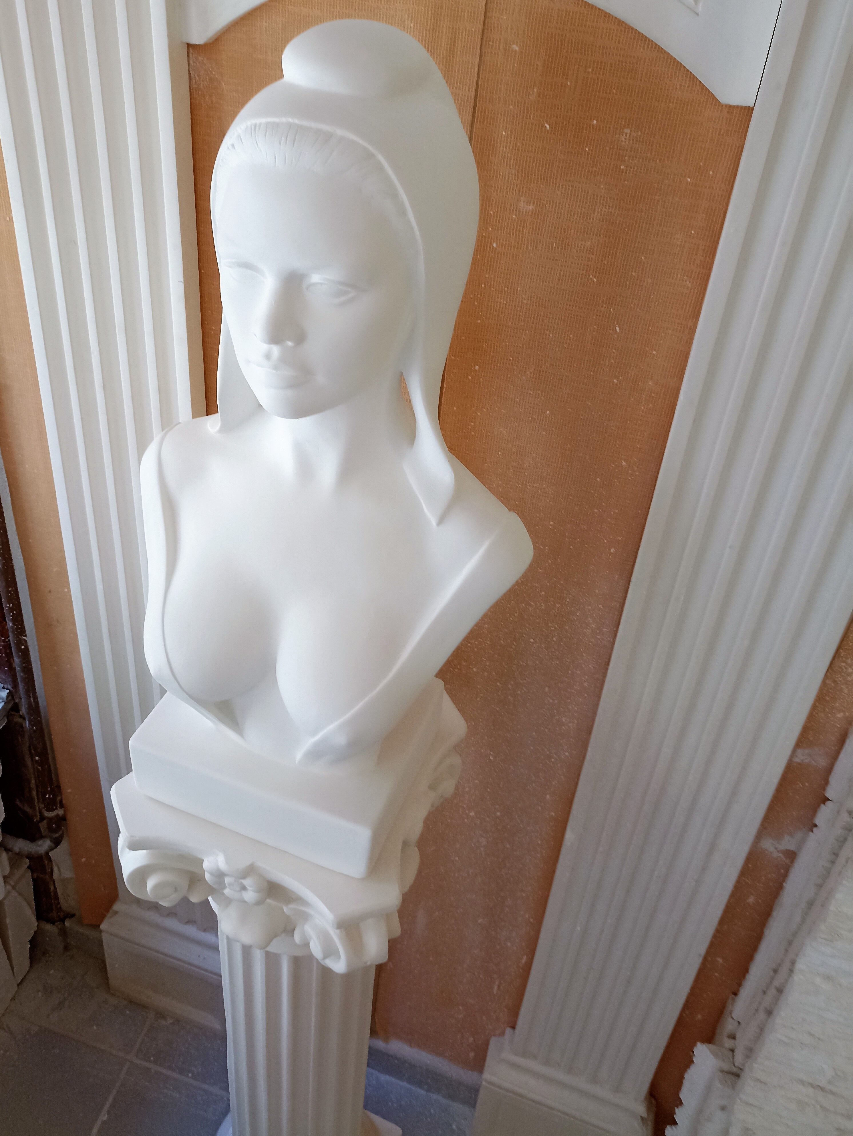 Bust Marianne H:64cm B. Bardot in plaster