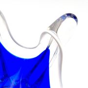 Cup Hospodka Chřibská Cristal Bohême Bleu Cobalt and Opaline Circa 60