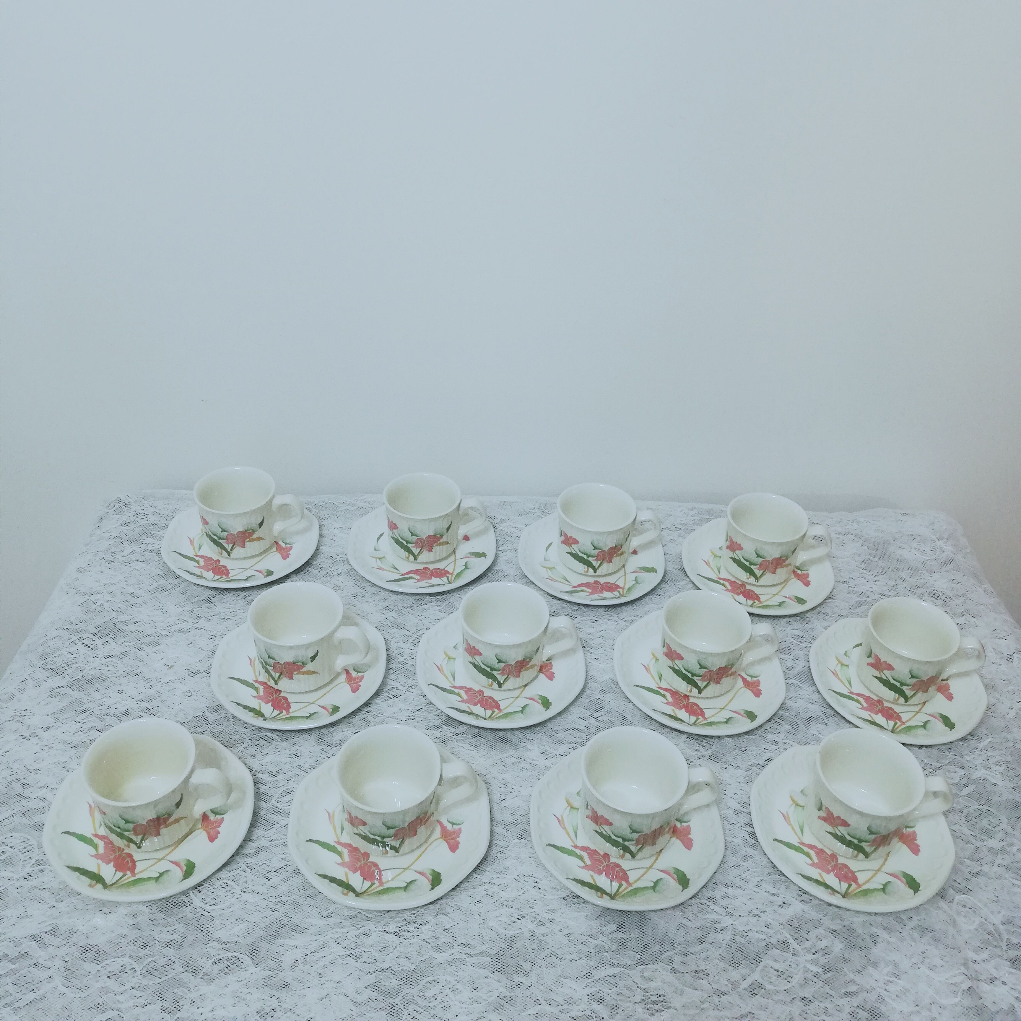 Pontesa Spanish porcelain coffee set
