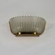 Single Art deco Seguso sconce in brass and glass. Italy 1940s