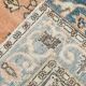 Tapis Turc Vintage Oushak, Couloir Pêche Bleu, 120x194 Cm