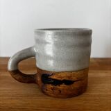 Pitcher and 7 cups set, glazed stoneware, pottery from the dovecote