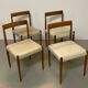 4 x chaises vintage de Lübke années 1960