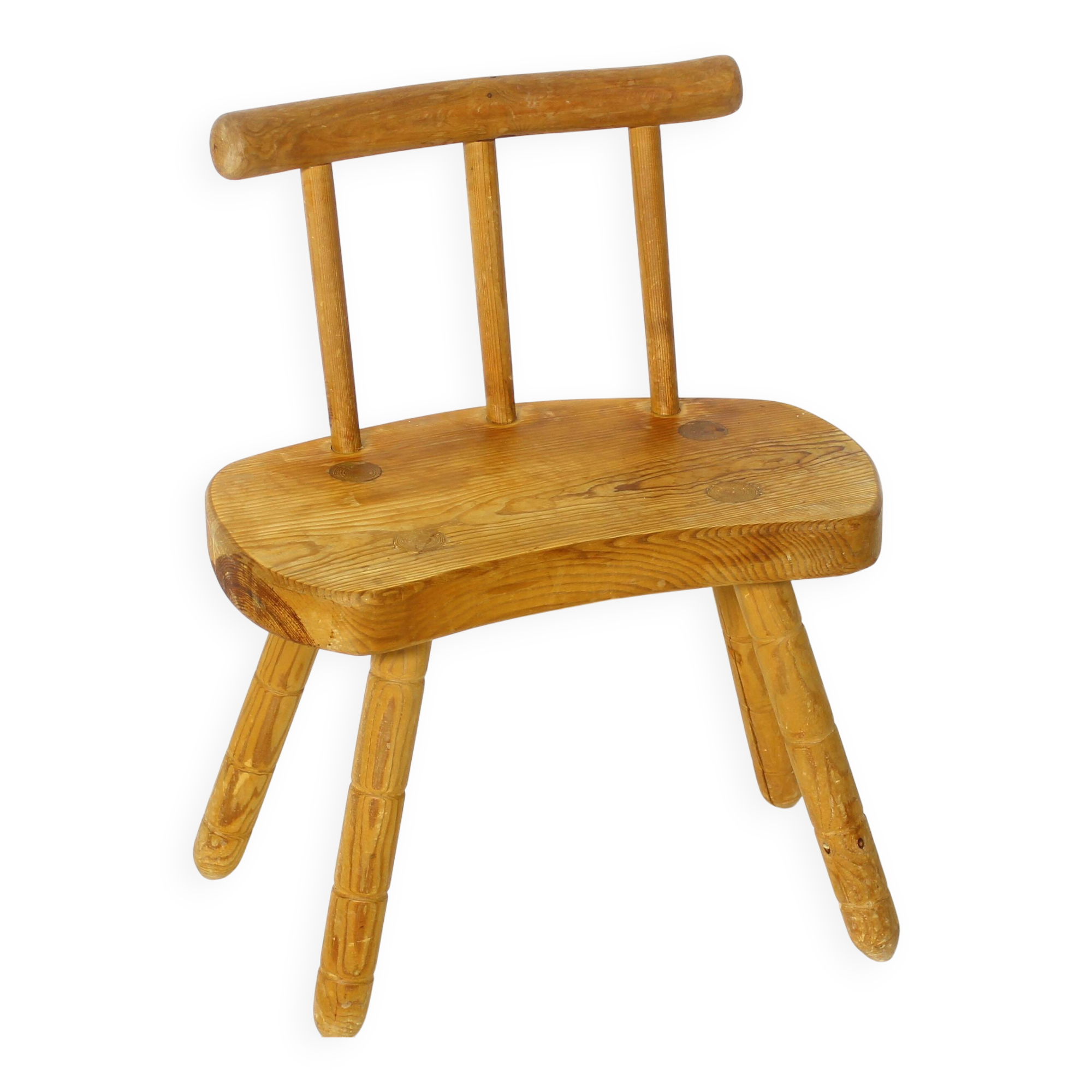 Tabouret suédois en pin 1975