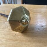 Octagonal brass door handle