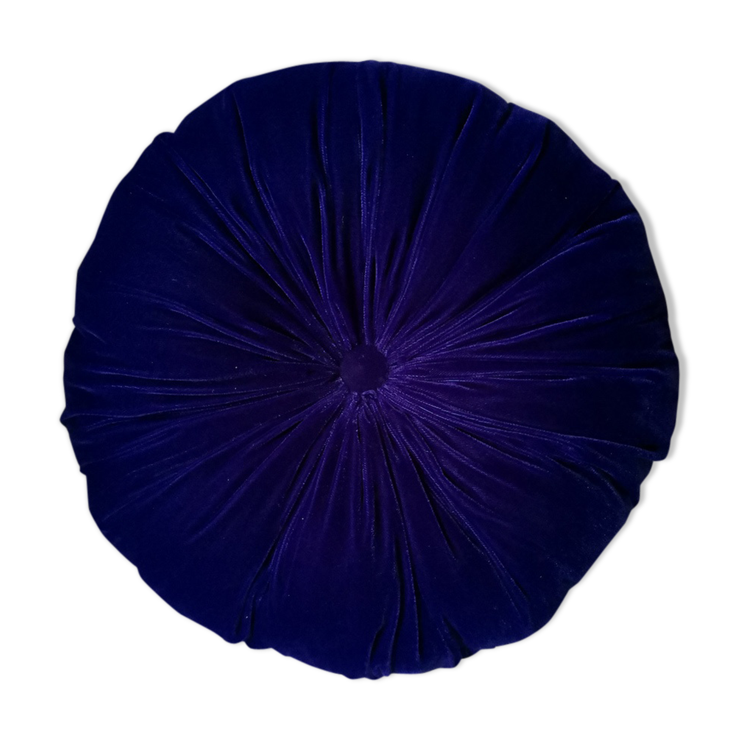 Dark blue round cushion