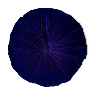 Dark blue round cushion