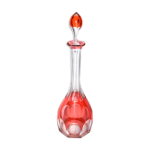 Carafe in orange colored crystal of saint-louis model bristol ampère 1930 overlay
