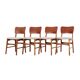 Ensemble de quatre chaises en chêne, design danois, années 70, production: Danemark
