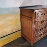 Commode sculptée en chêne massif XIX ème