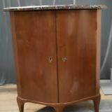 Corner cabinet with 2 doors marble top