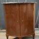 Corner cabinet with 2 doors marble top