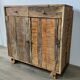 Two-door buffet with two drawers in antique wood.