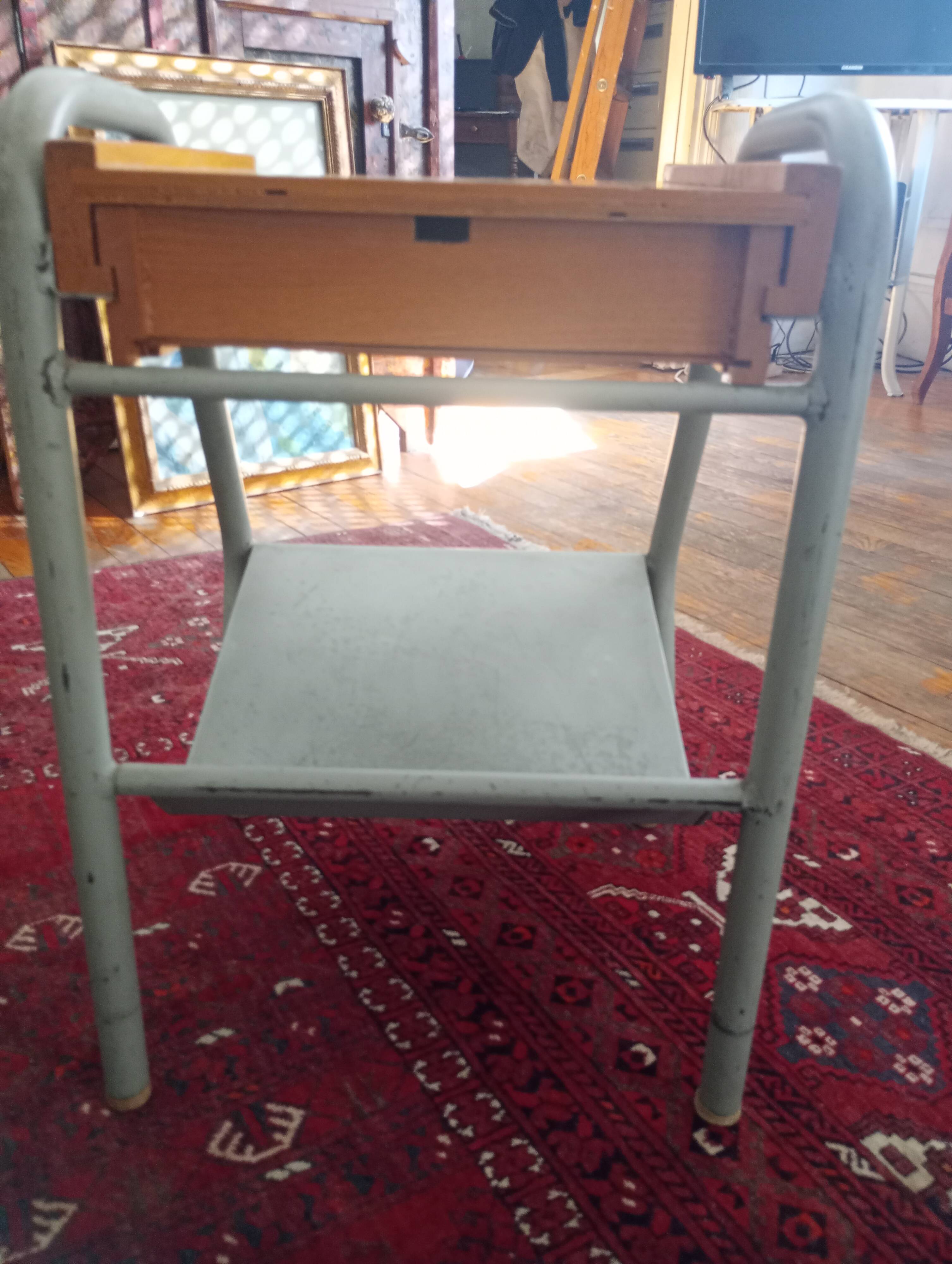 1950s boarding school bedside table.