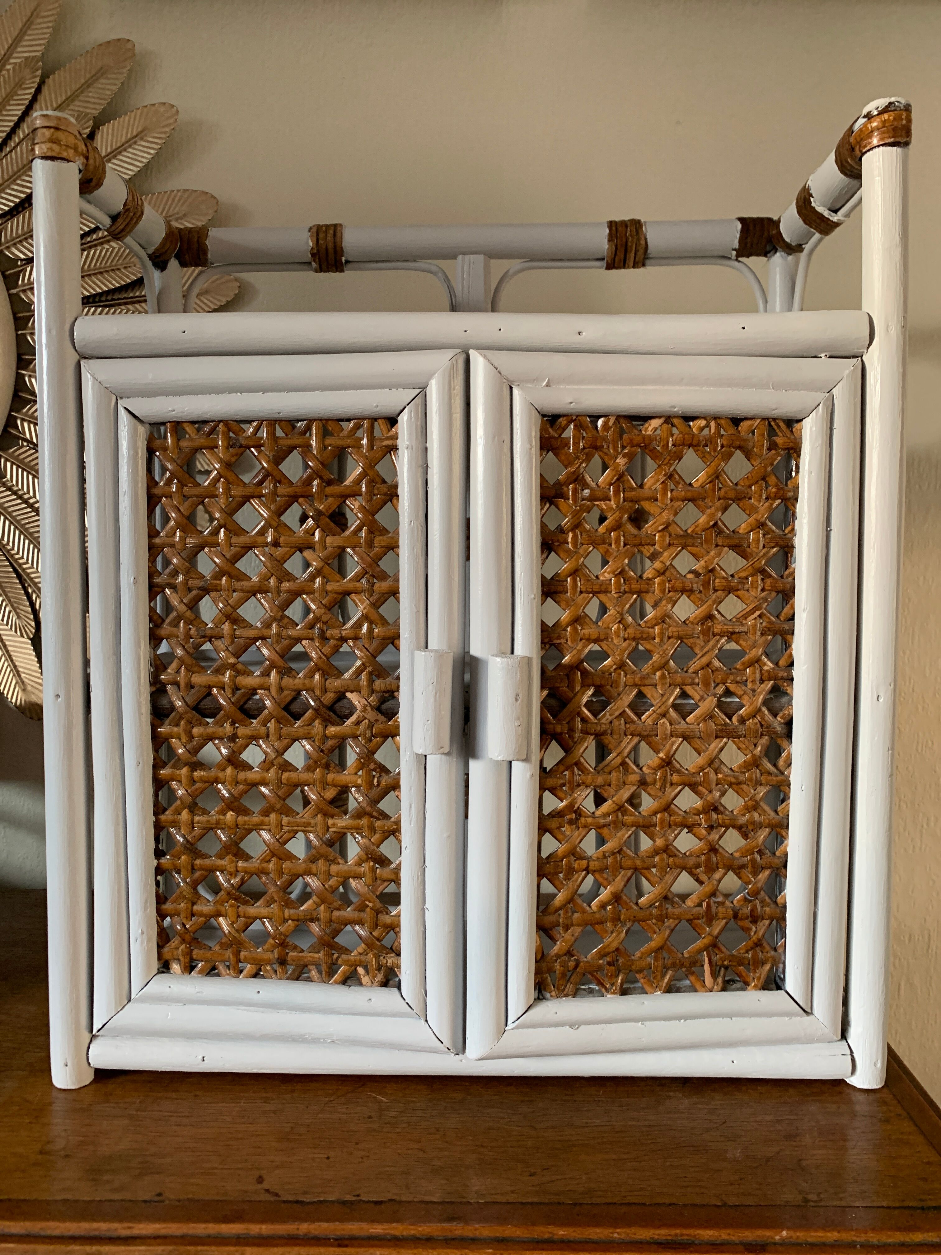 Rattan storage unit