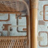 Braided rattan coffee table