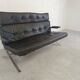 Vintage black leather and chrome sofa, 1970s