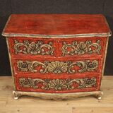 Spanish lacquered and silvered dresser