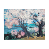 Painting by Jean Goujon "Spring on Cannes"