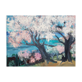 Peinture de Jean Goujon "Printemps sur Cannes"
