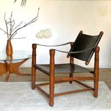 Safari armchair 1940 in brown leather