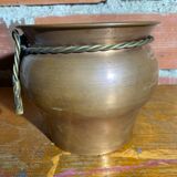 Antique Jean Paul THEVENOT Copper & Brass Planter Made in France Vintage