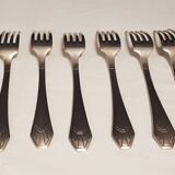 23-piece silver metal art deco cutlery set